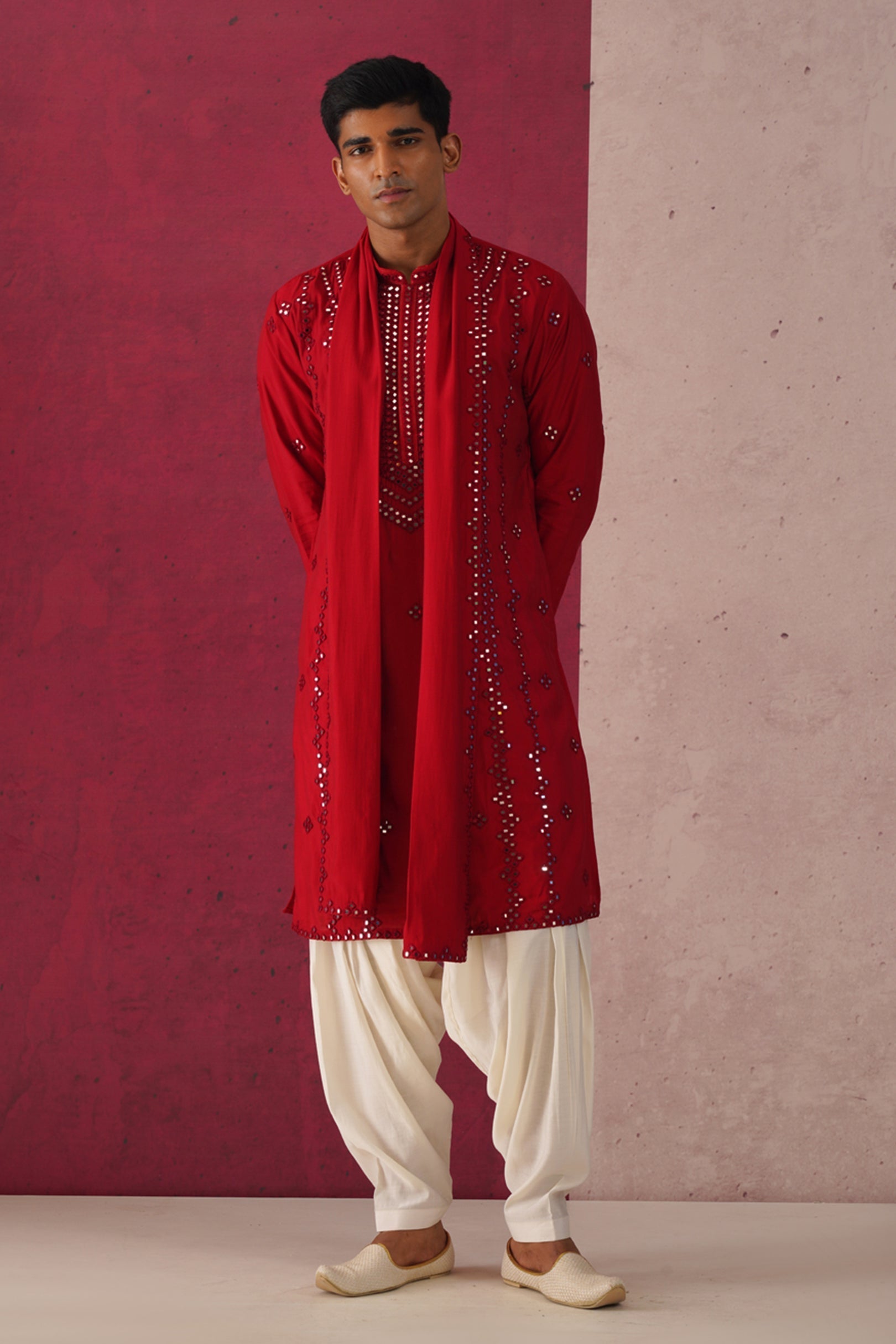 Raj- Mirror Work Patiyala Kurta Set