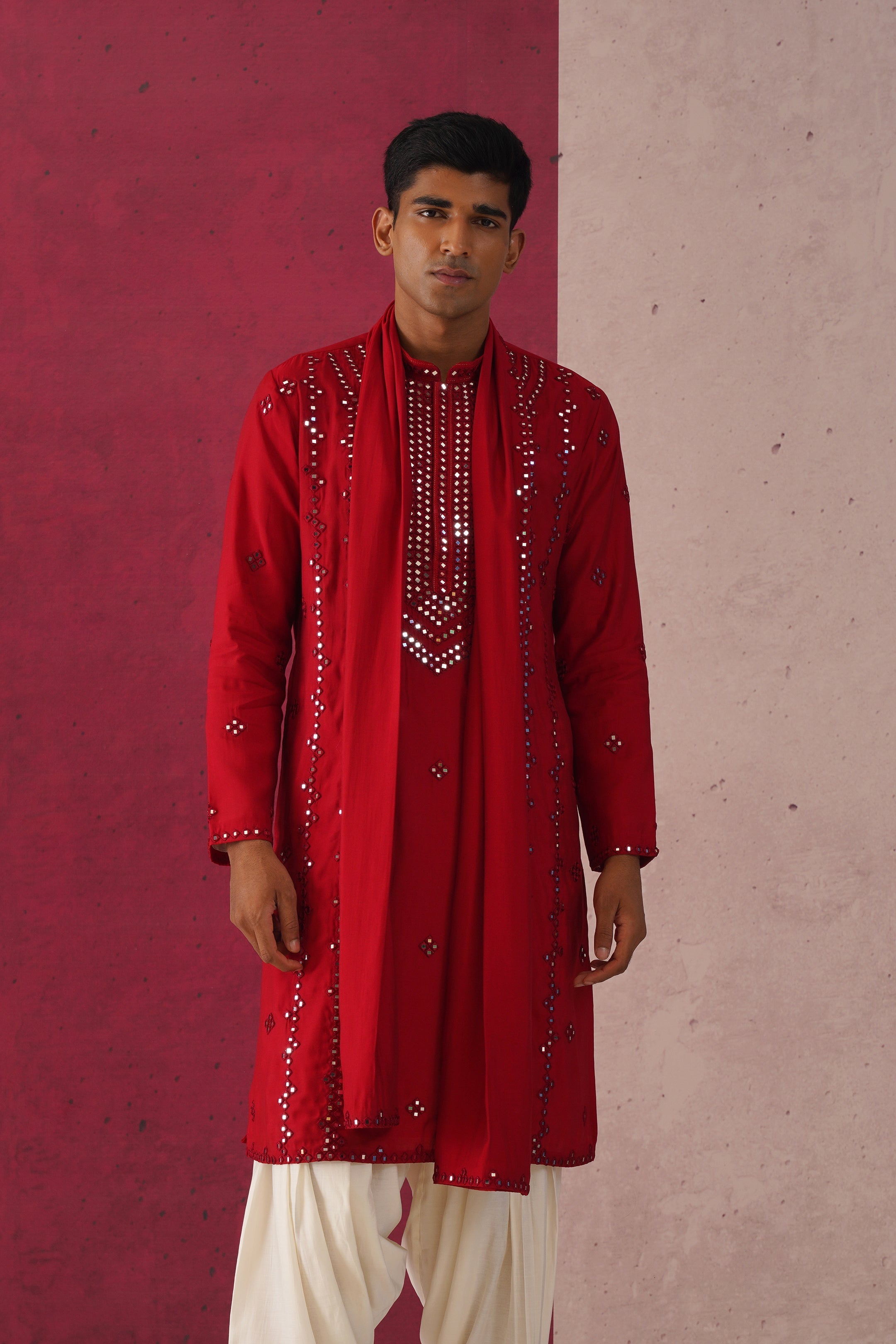 Raj- Mirror Work Patiyala Kurta Set