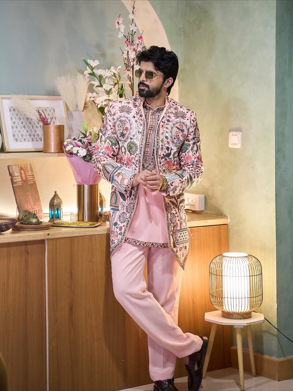 ANKIT CHOPRA IN FOUNTAIN PINK JODHPURI SET