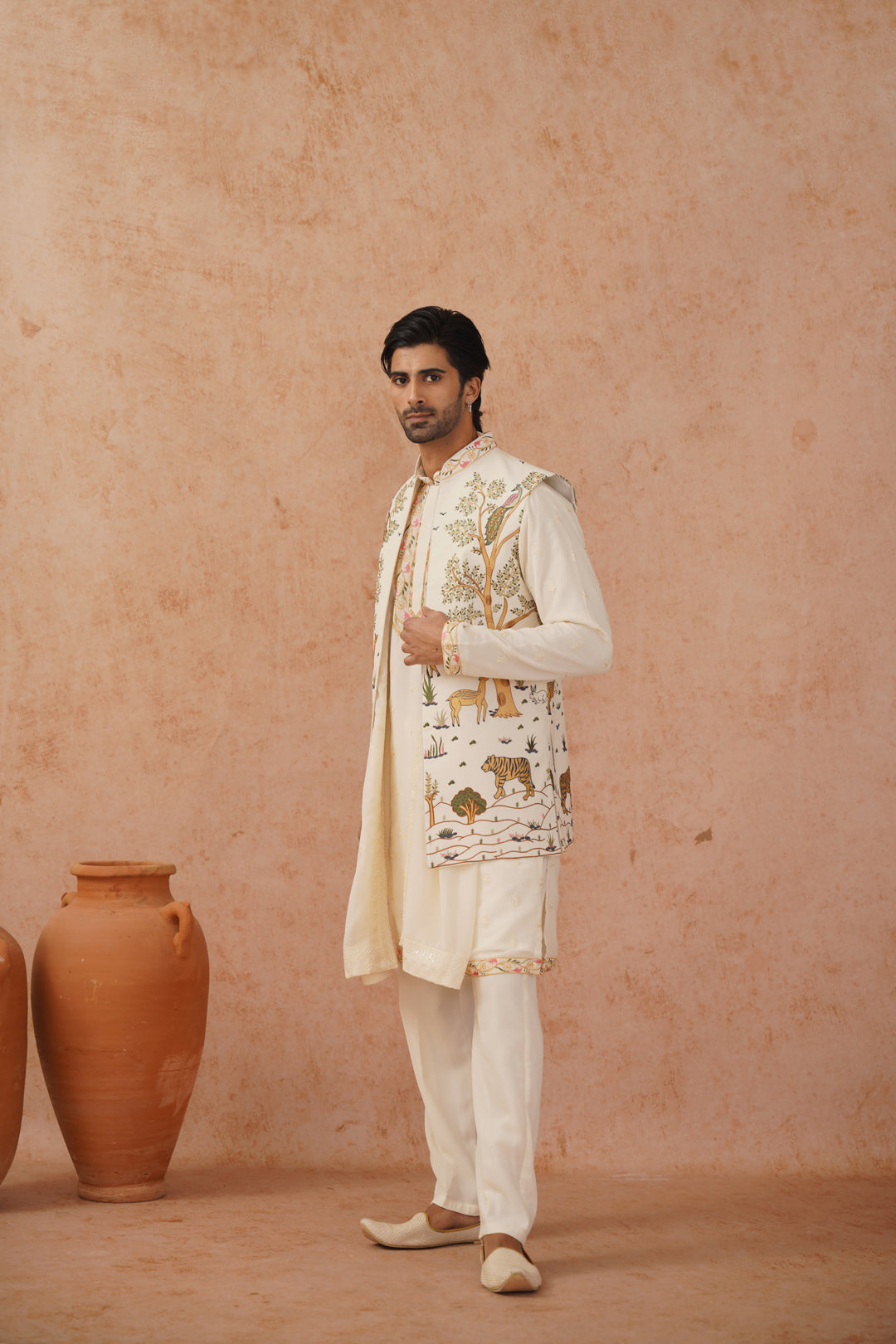 Dev Jacket Kurta Set with dupatta