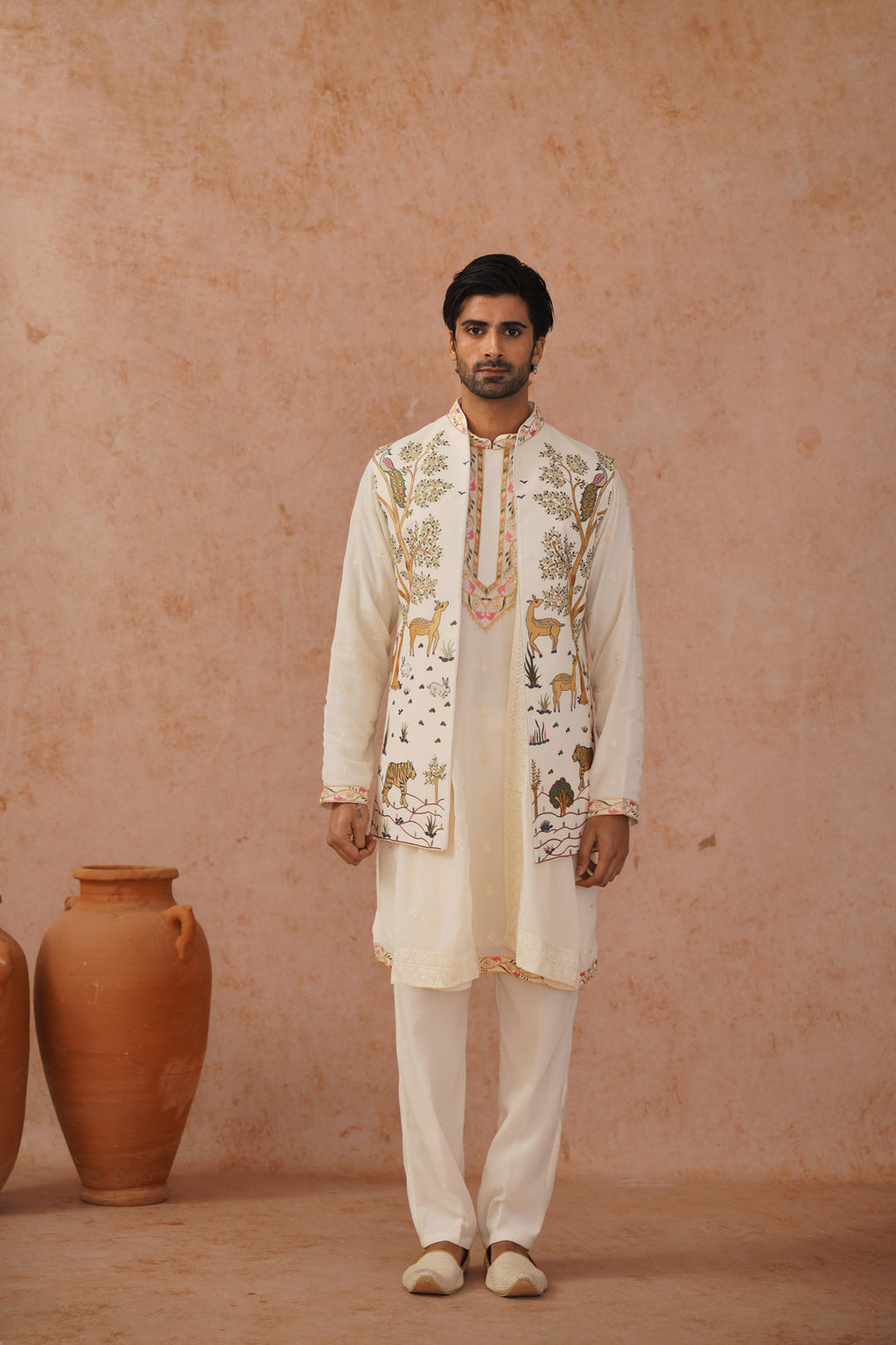 Dev Jacket Kurta Set with dupatta