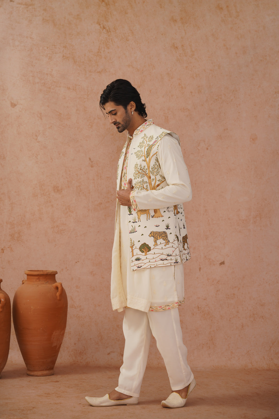 Dev Jacket Kurta Set with dupatta