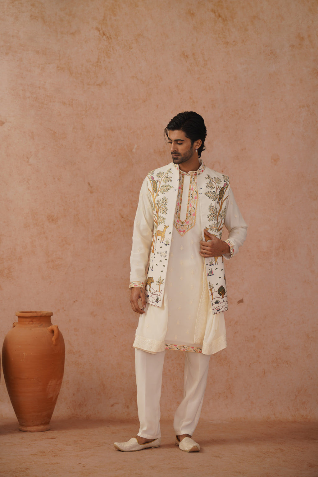 Dev Jacket Kurta Set with dupatta