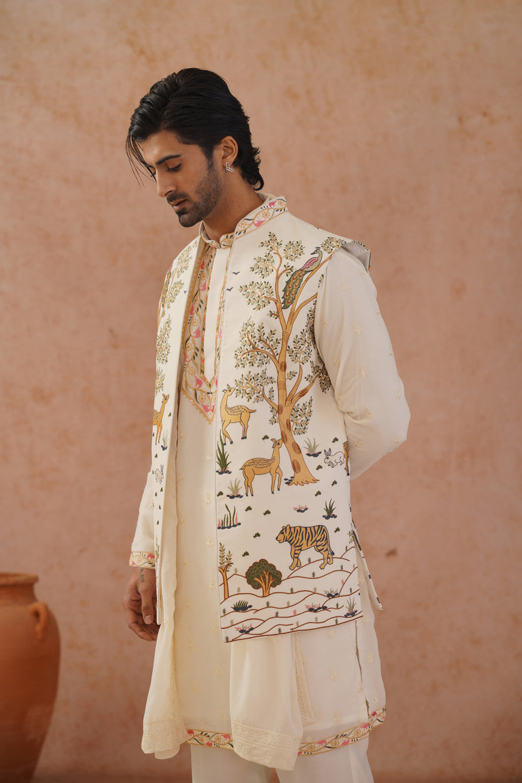 Dev Jacket Kurta Set with dupatta