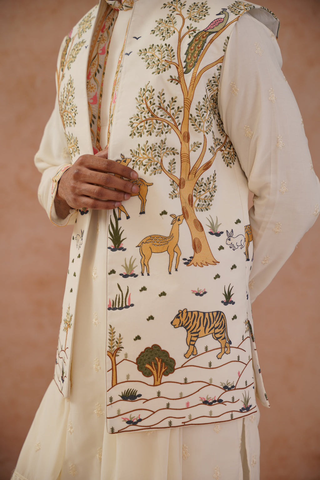 Dev Jacket Kurta Set with dupatta