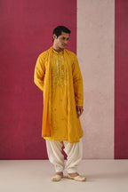 Palash-Mirror Work Patiyala Kurta Set