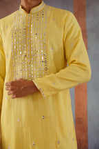 Faris - Mirror Embroidered Kurta Set with Patiyala and Dupatta