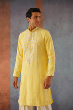 Faris - Mirror Embroidered Kurta Set with Patiyala and Dupatta