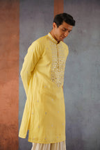 Faris - Mirror Embroidered Kurta Set with Patiyala and Dupatta