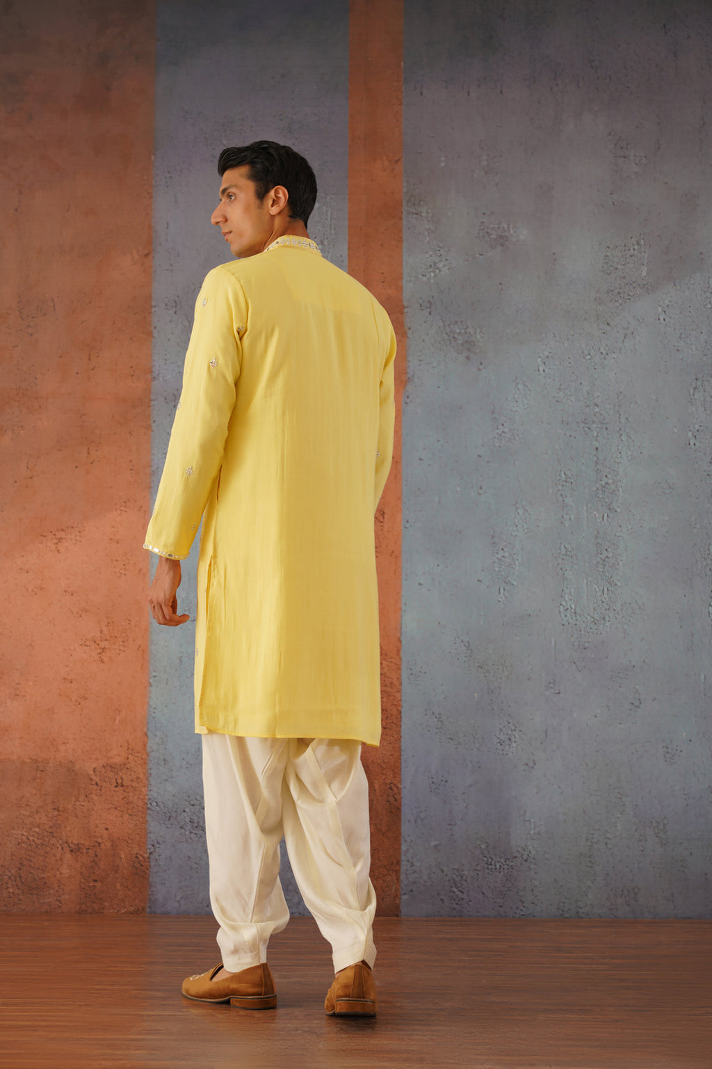 Faris - Mirror Embroidered Kurta Set with Patiyala and Dupatta