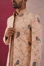 Devan -Peach open jodhpuri Set