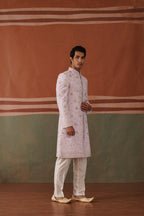 Riyan - Lilac Embroidered Indowestern