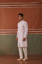 Riyan - Lilac Embroidered Indowestern