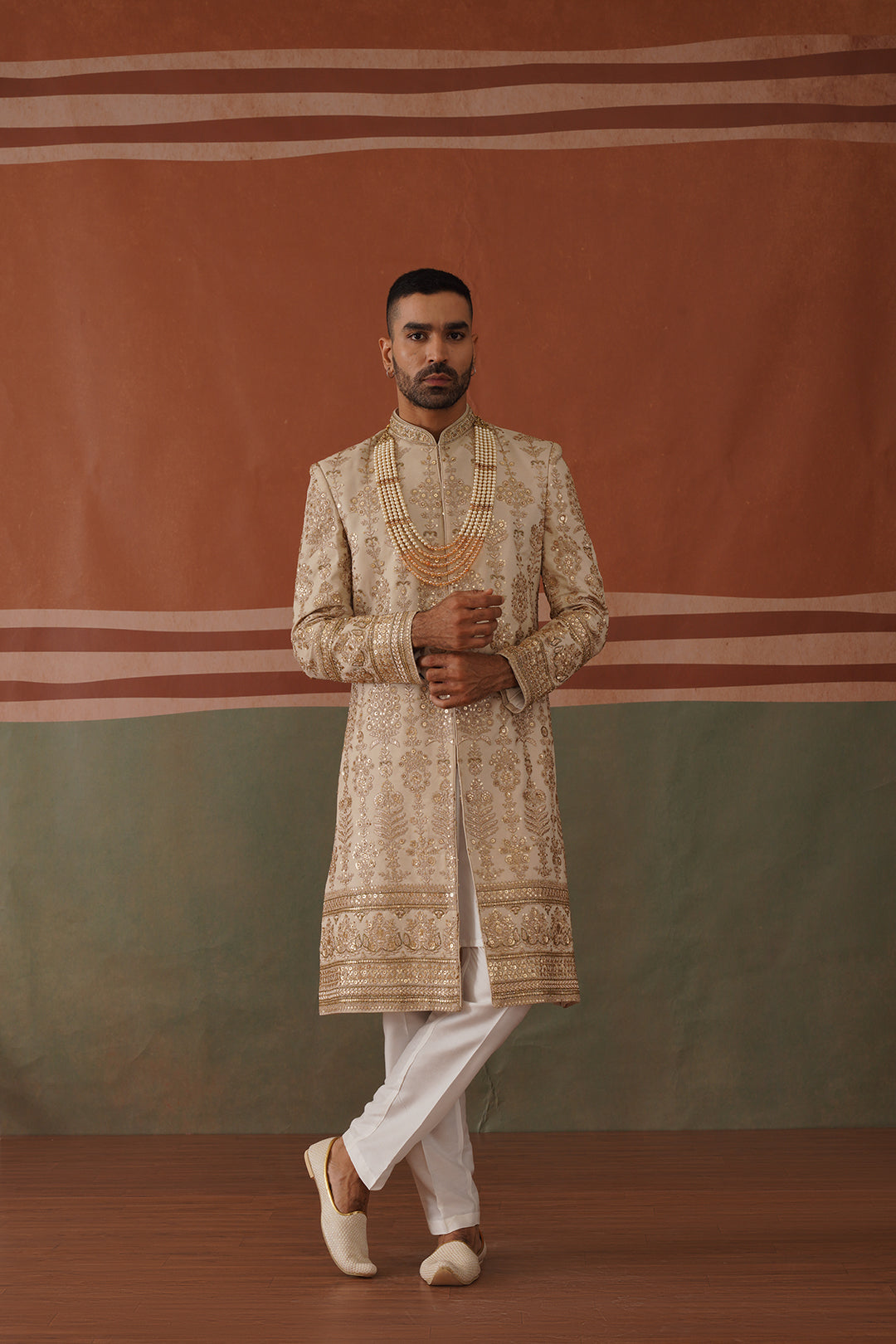 Rehan - Sherwani in Light Mehandi