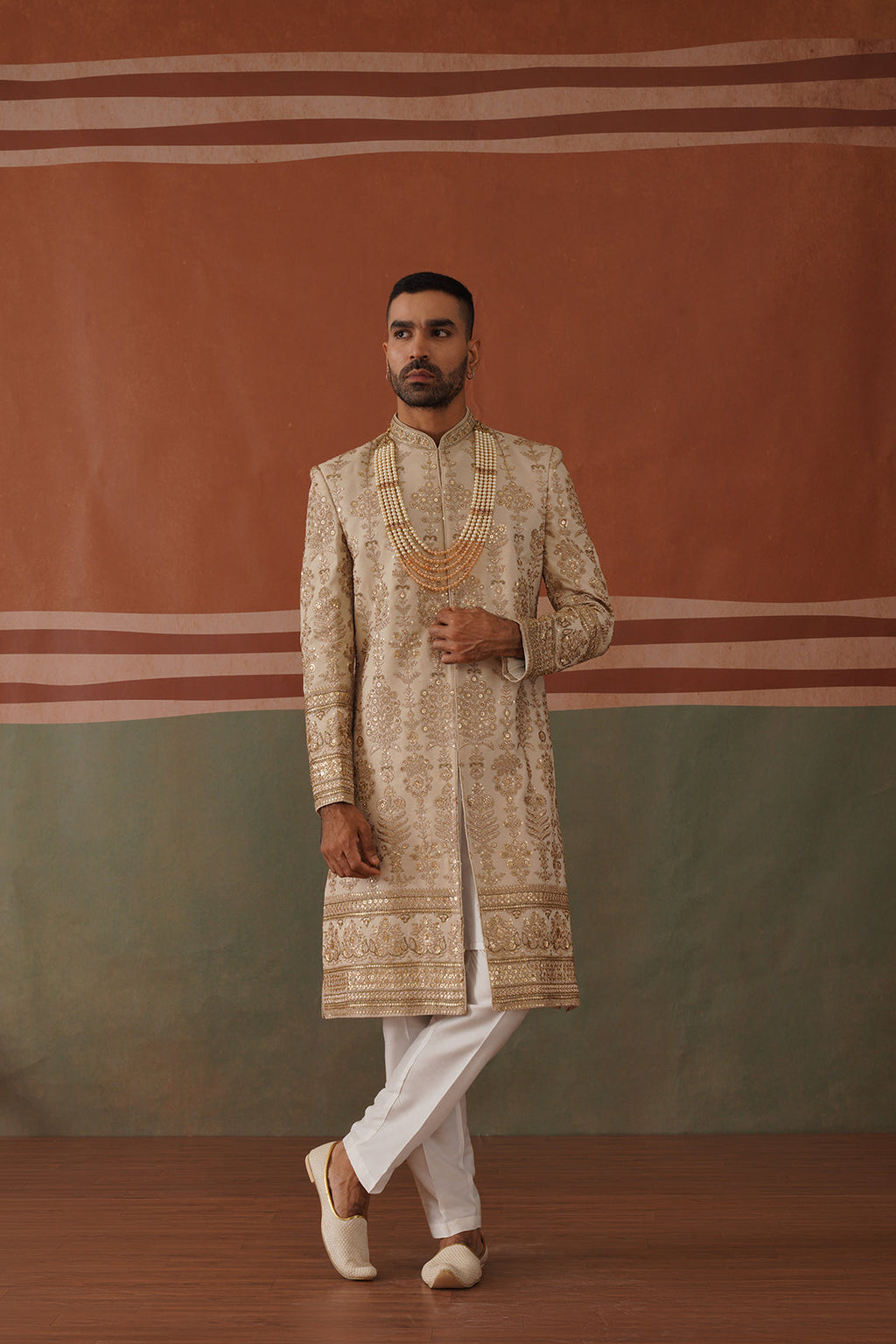 Rehan - Sherwani in Light Mehandi