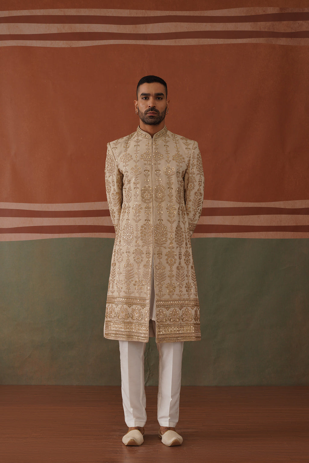 Rehan - Sherwani in Light Mehandi