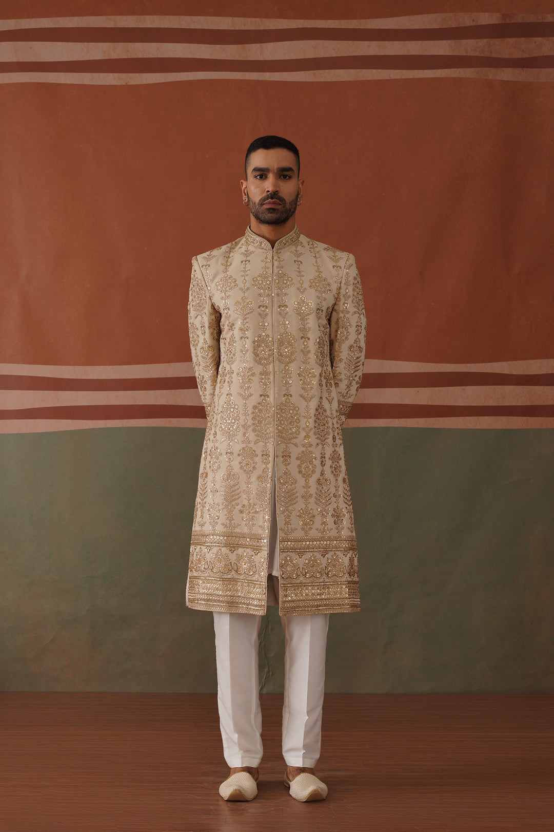 Rehan - Sherwani in Light Mehandi