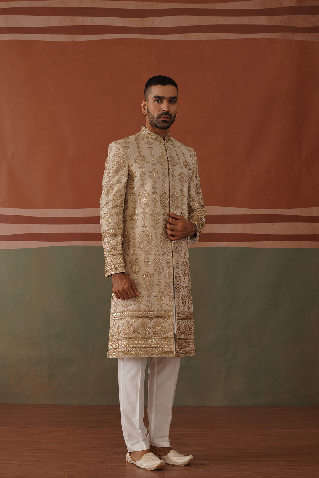 Rehan - Sherwani in Light Mehandi