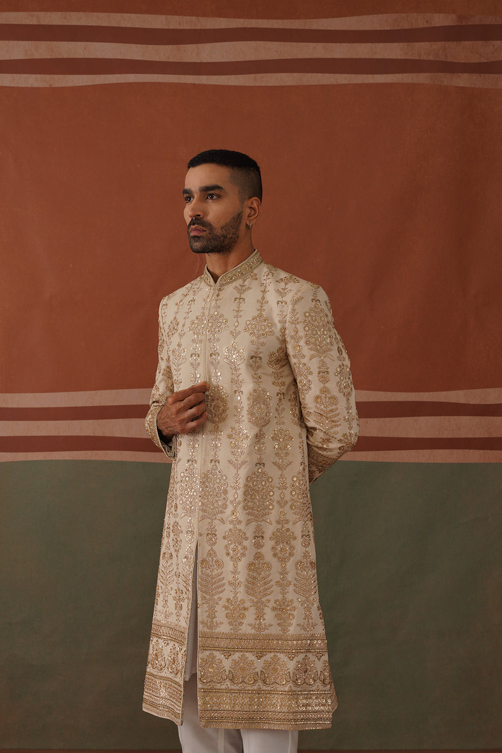 Rehan - Sherwani in Light Mehandi