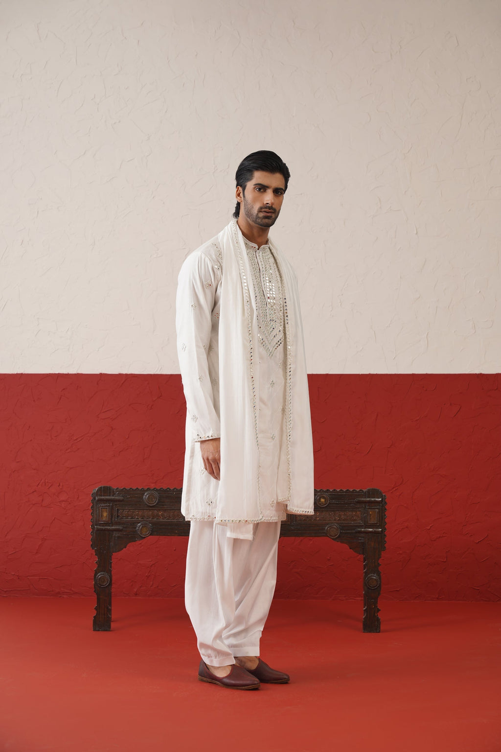 Arnav mirror work Kurta Patiyala Set