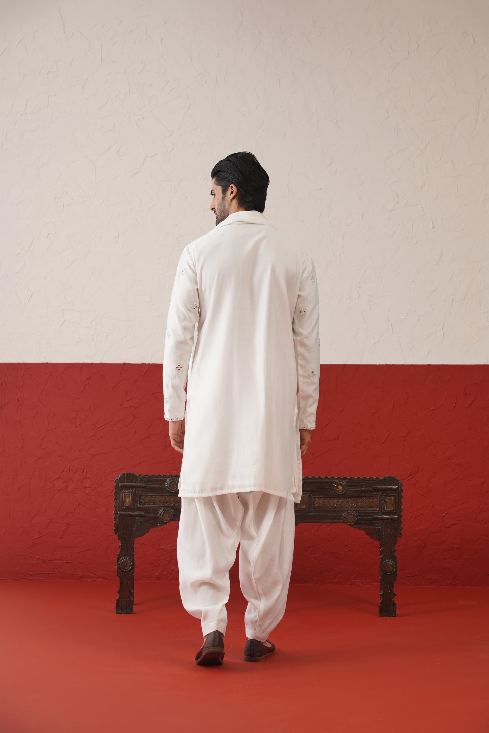 Arnav mirror work Kurta Patiyala Set