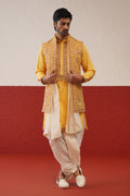 Darsh Jacket Kurta Set with dhoti and dupatta