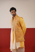 Darsh Jacket Kurta Set with dhoti and dupatta