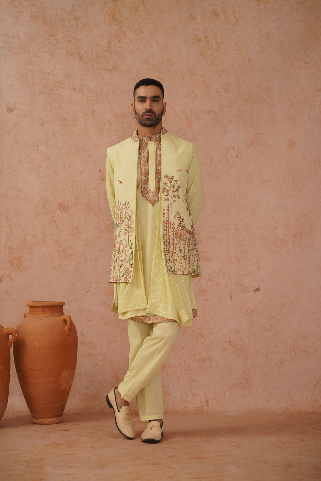 Avir Jacket Kurta Set with dupatta