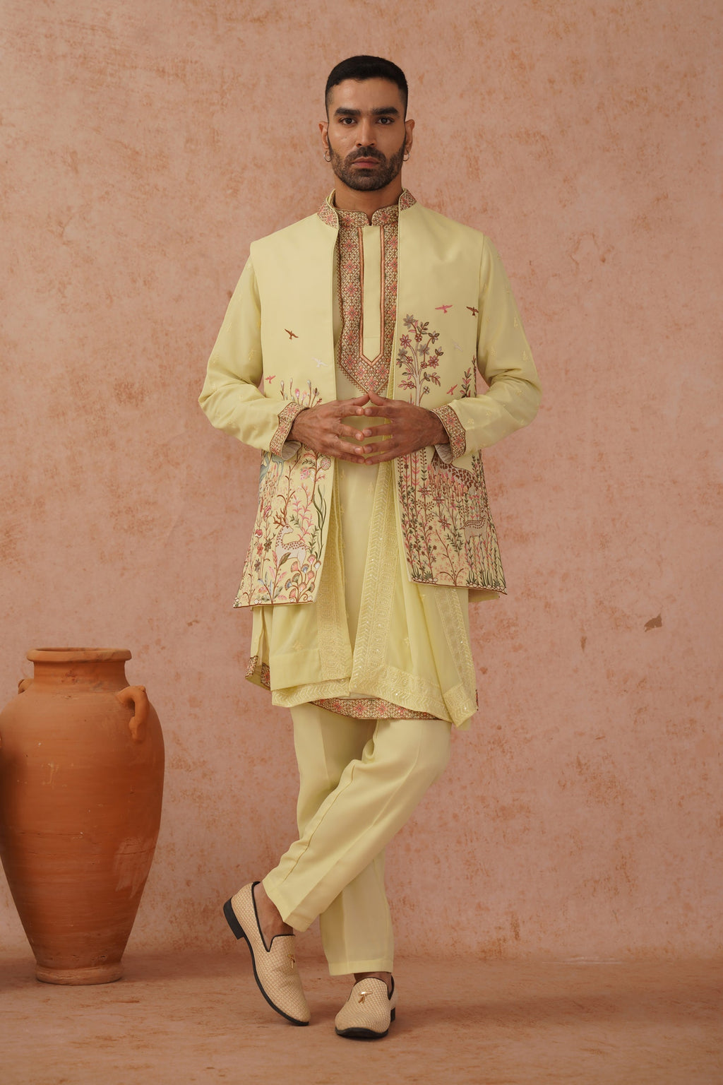 Avir Jacket Kurta Set with dupatta