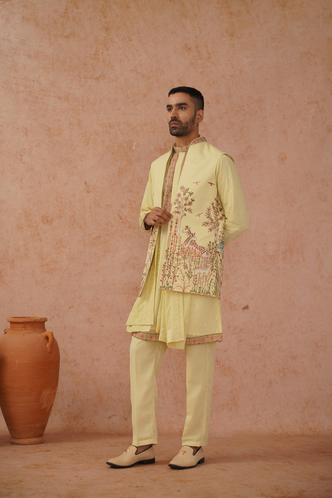 Avir Jacket Kurta Set with dupatta