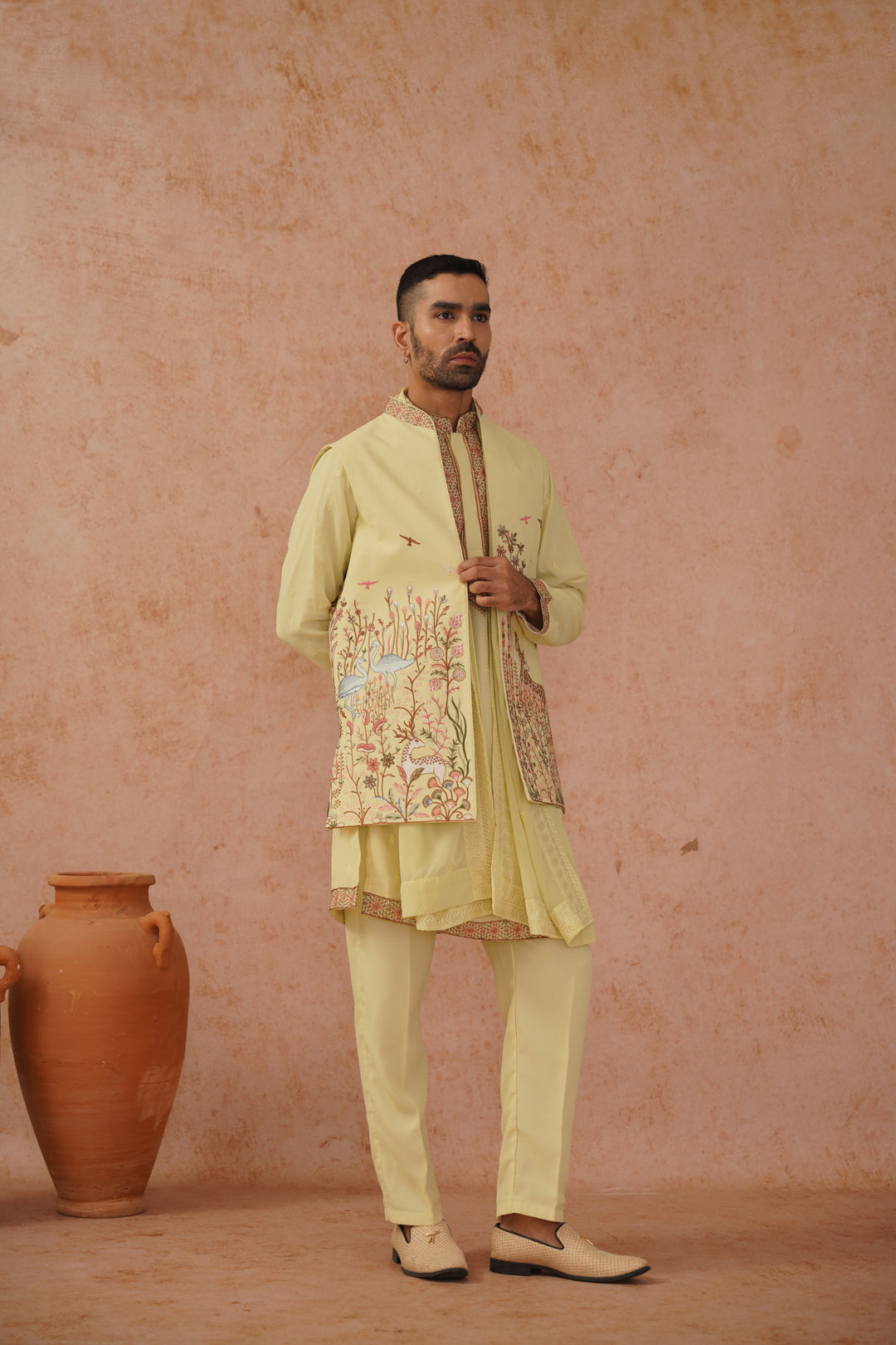 Avir Jacket Kurta Set with dupatta