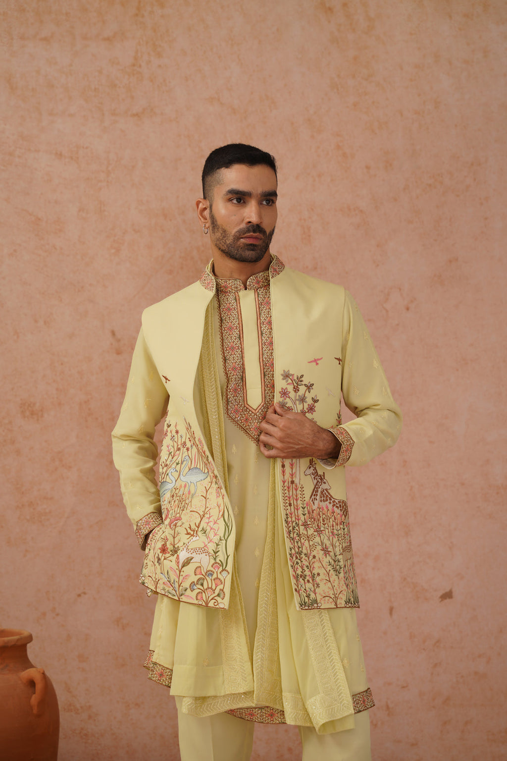 Avir Jacket Kurta Set with dupatta
