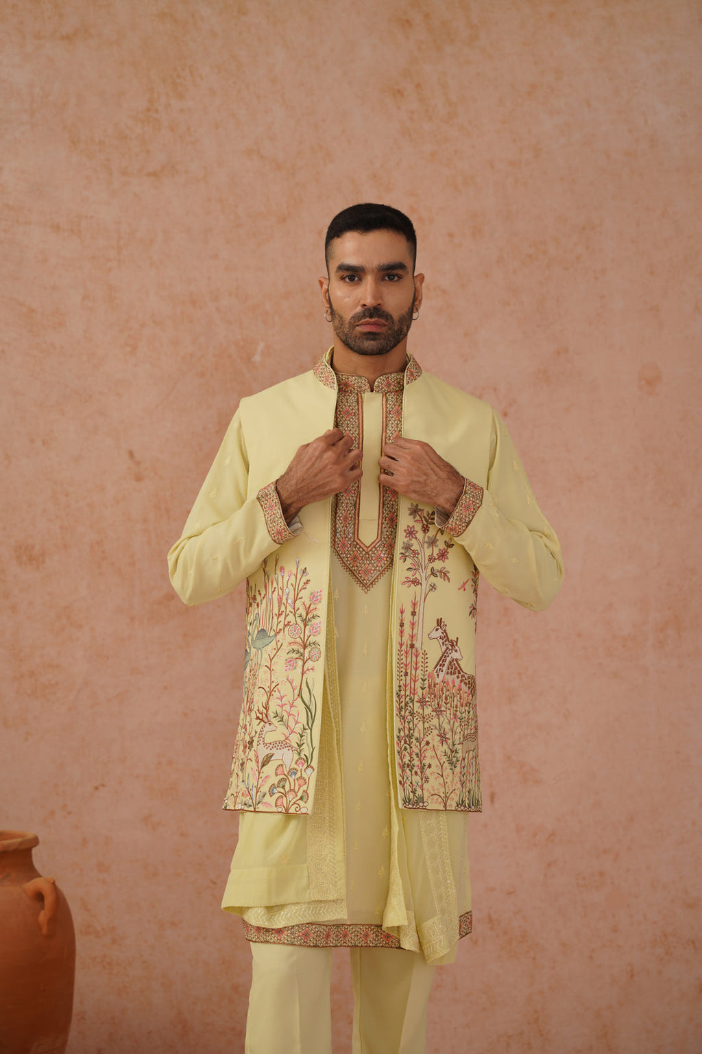 Avir Jacket Kurta Set with dupatta