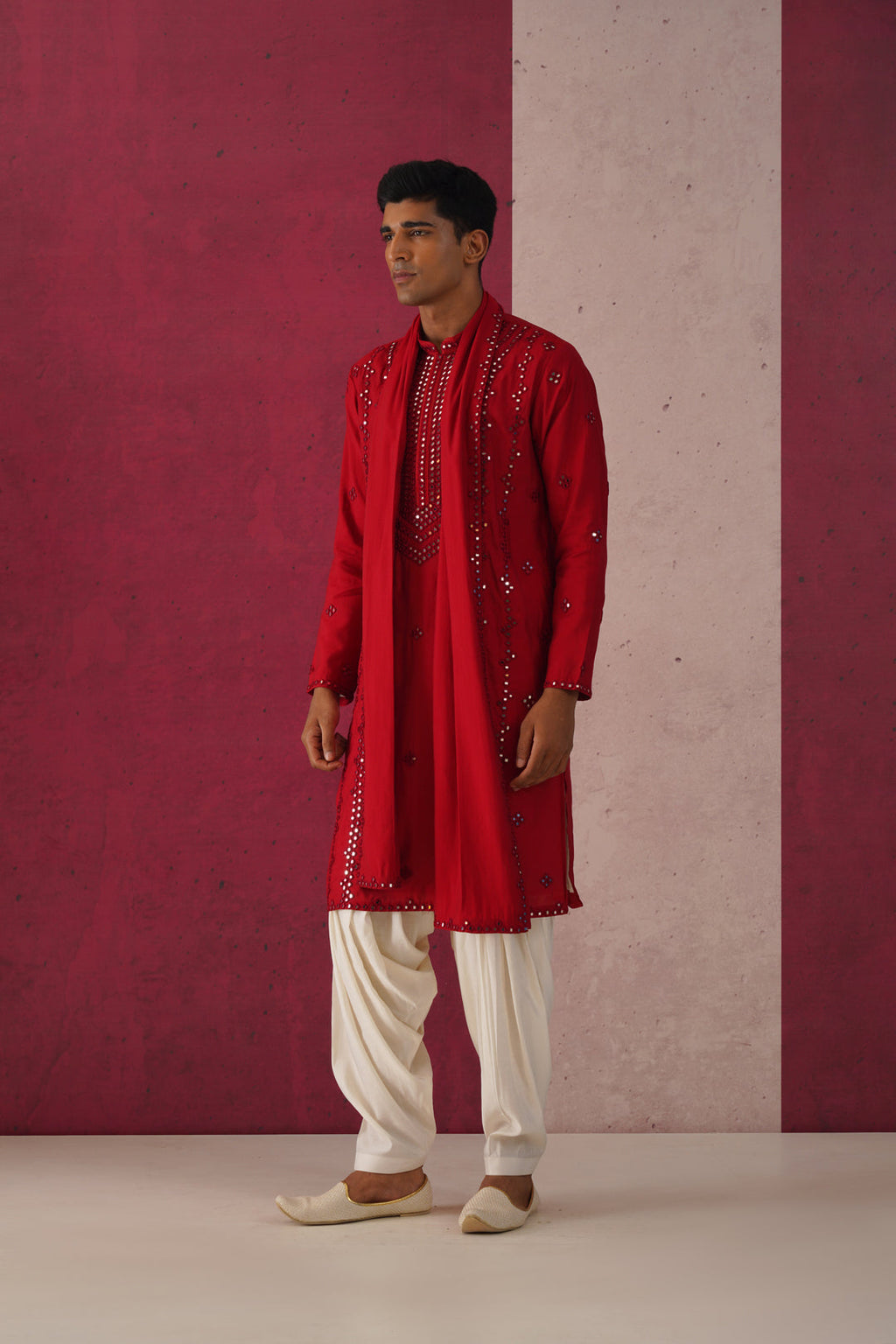 Raj- Mirror Work Patiyala Kurta Set