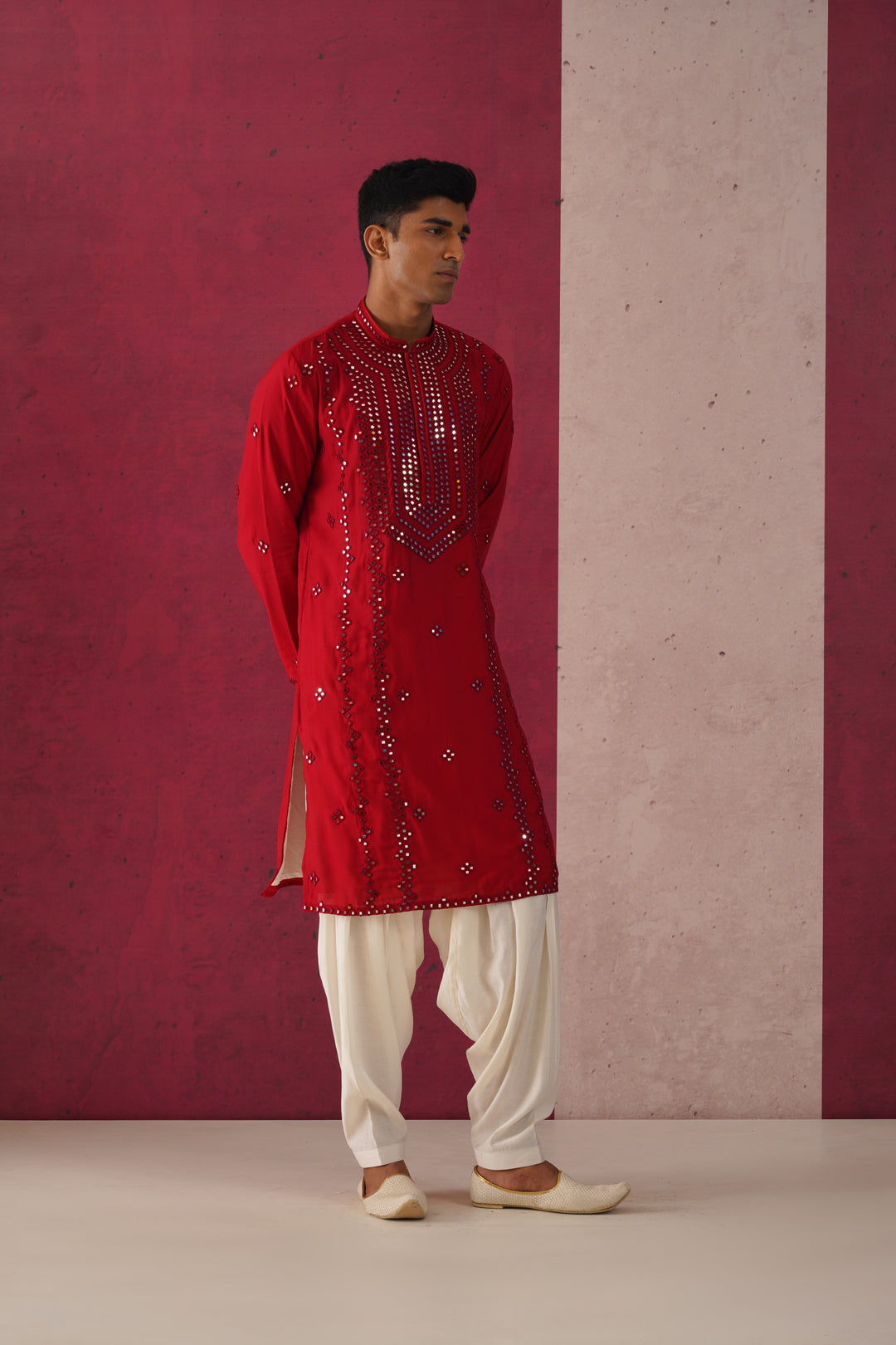 Raj- Mirror Work Patiyala Kurta Set