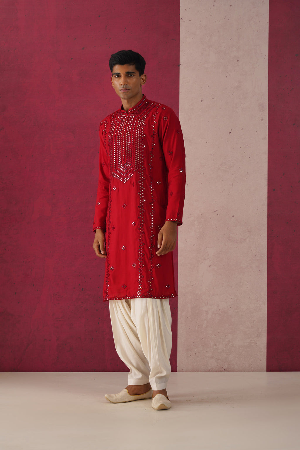 Raj- Mirror Work Patiyala Kurta Set