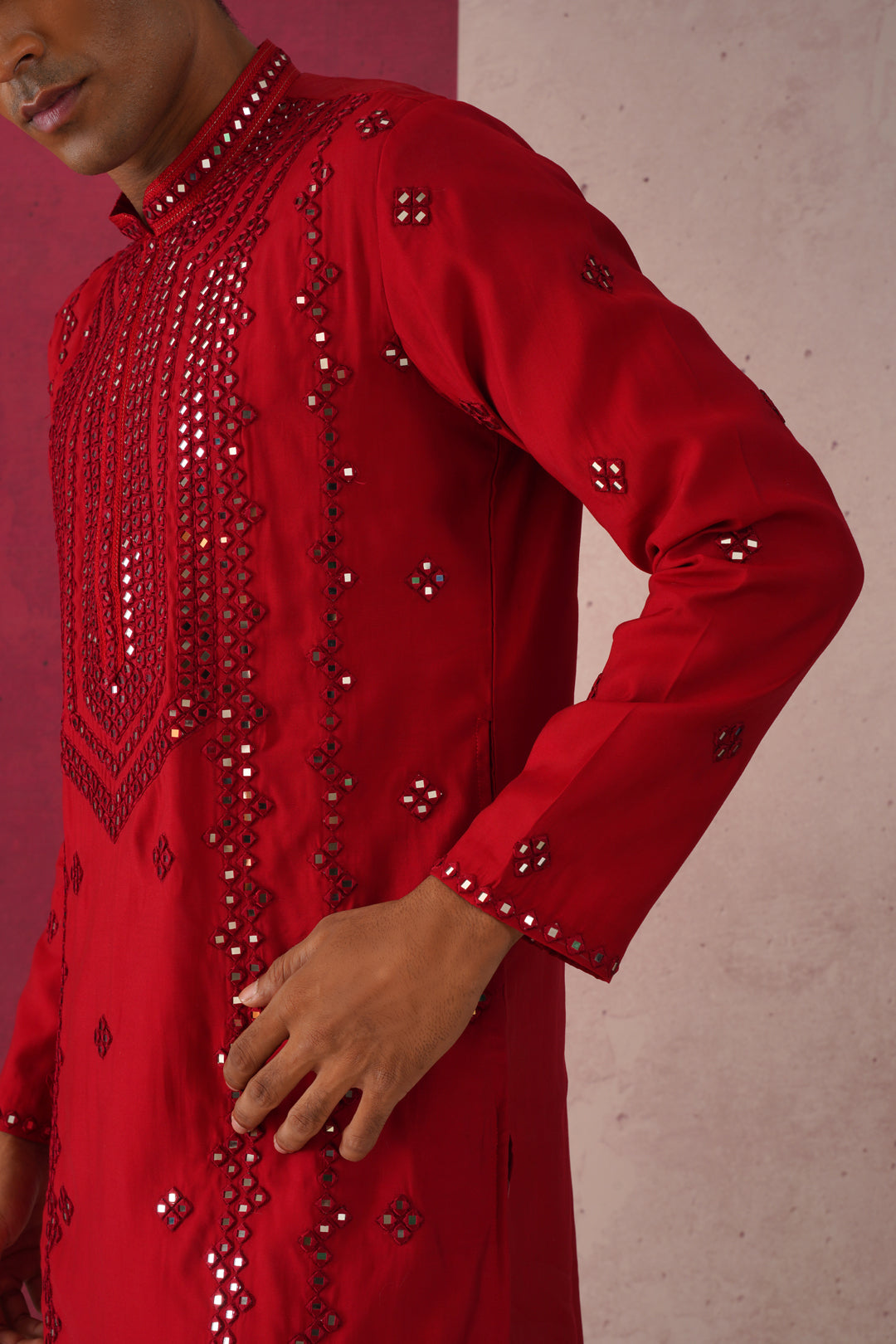 Raj- Mirror Work Patiyala Kurta Set