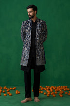 ASHNEER GROVER IN GARDEN NAVY BLUE INDOWESTERN SET