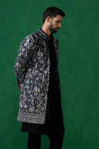 AMIR ALI IN GARDEN NAVY BLUE INDOWESTERN SET