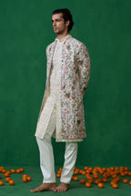 MOHSIN KHAN IN PHOOLPANKH IVORY INDOWESTERN SET