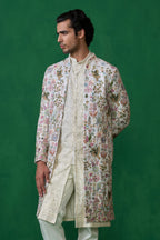 MOHSIN KHAN IN PHOOLPANKH IVORY INDOWESTERN SET