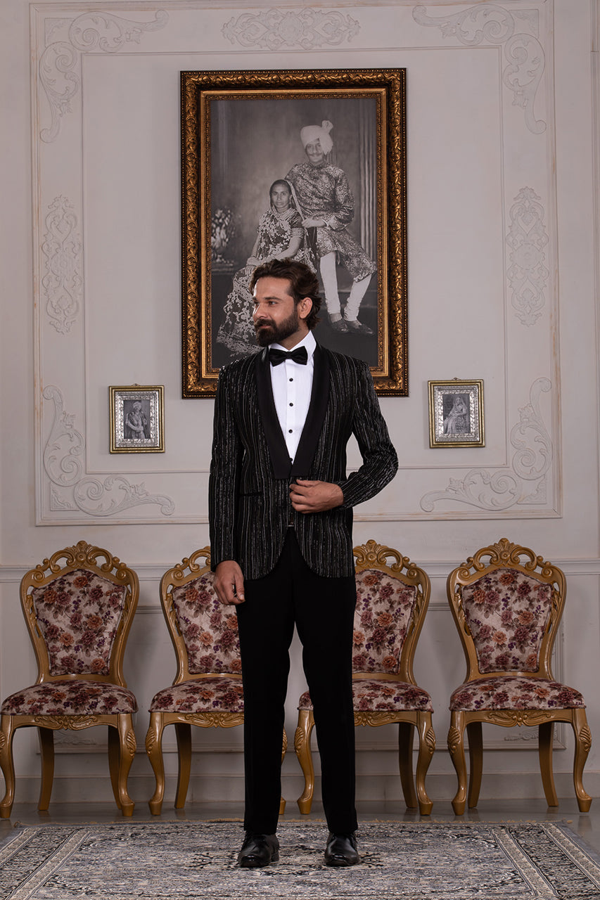 EMBROIDERED TUXEDO SET