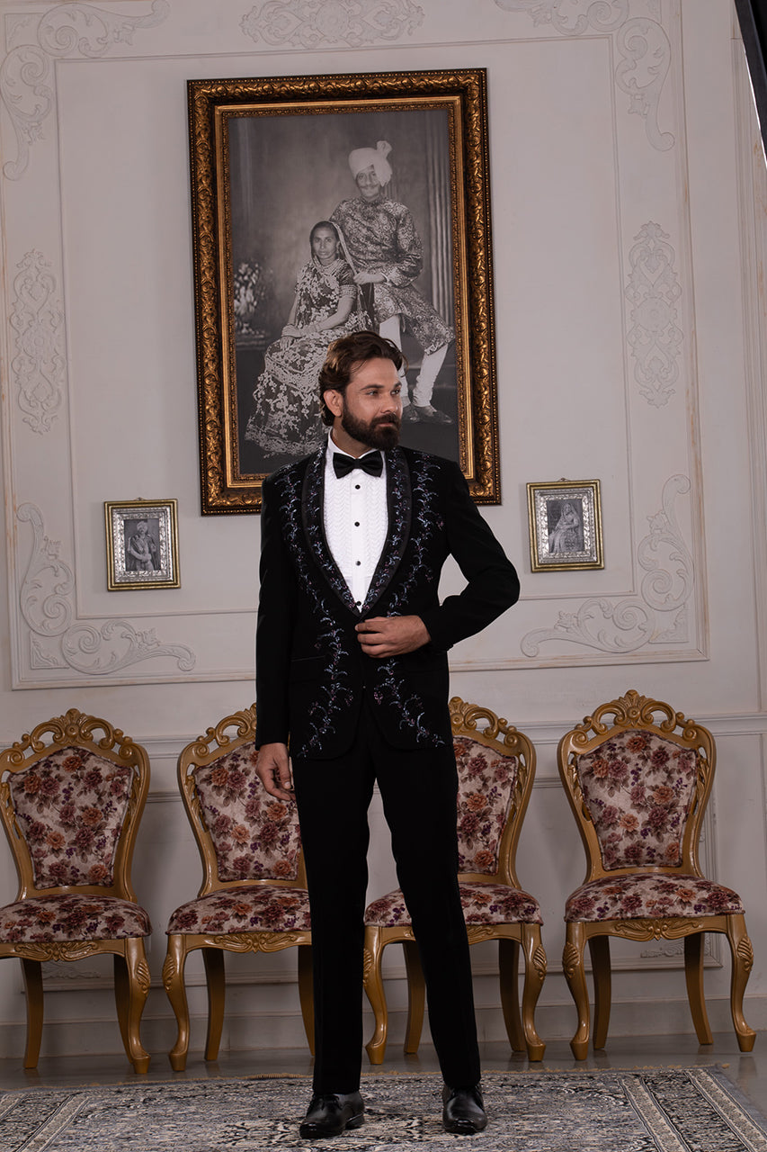 EMBROIDERED TUXEDO SET