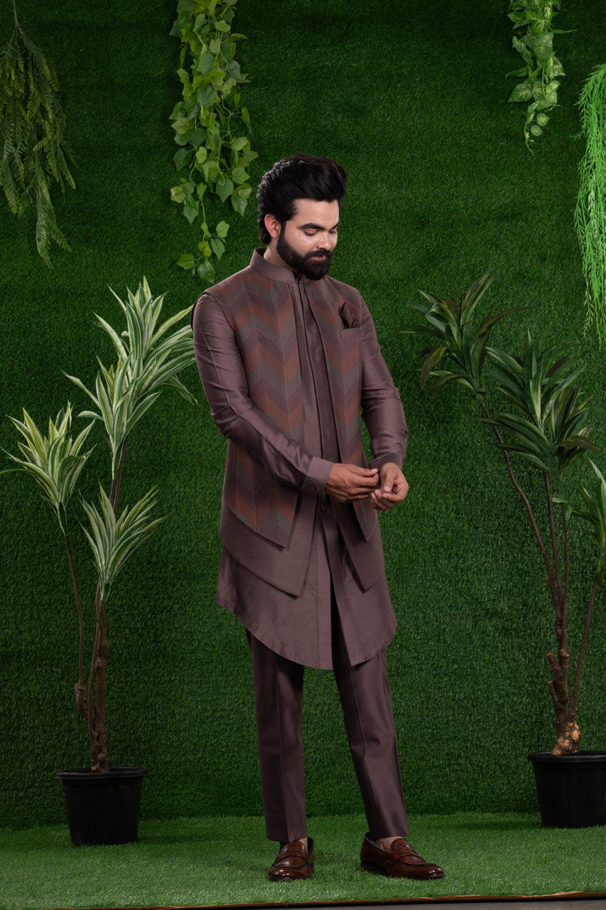 LONG JACKET WITH KURTA