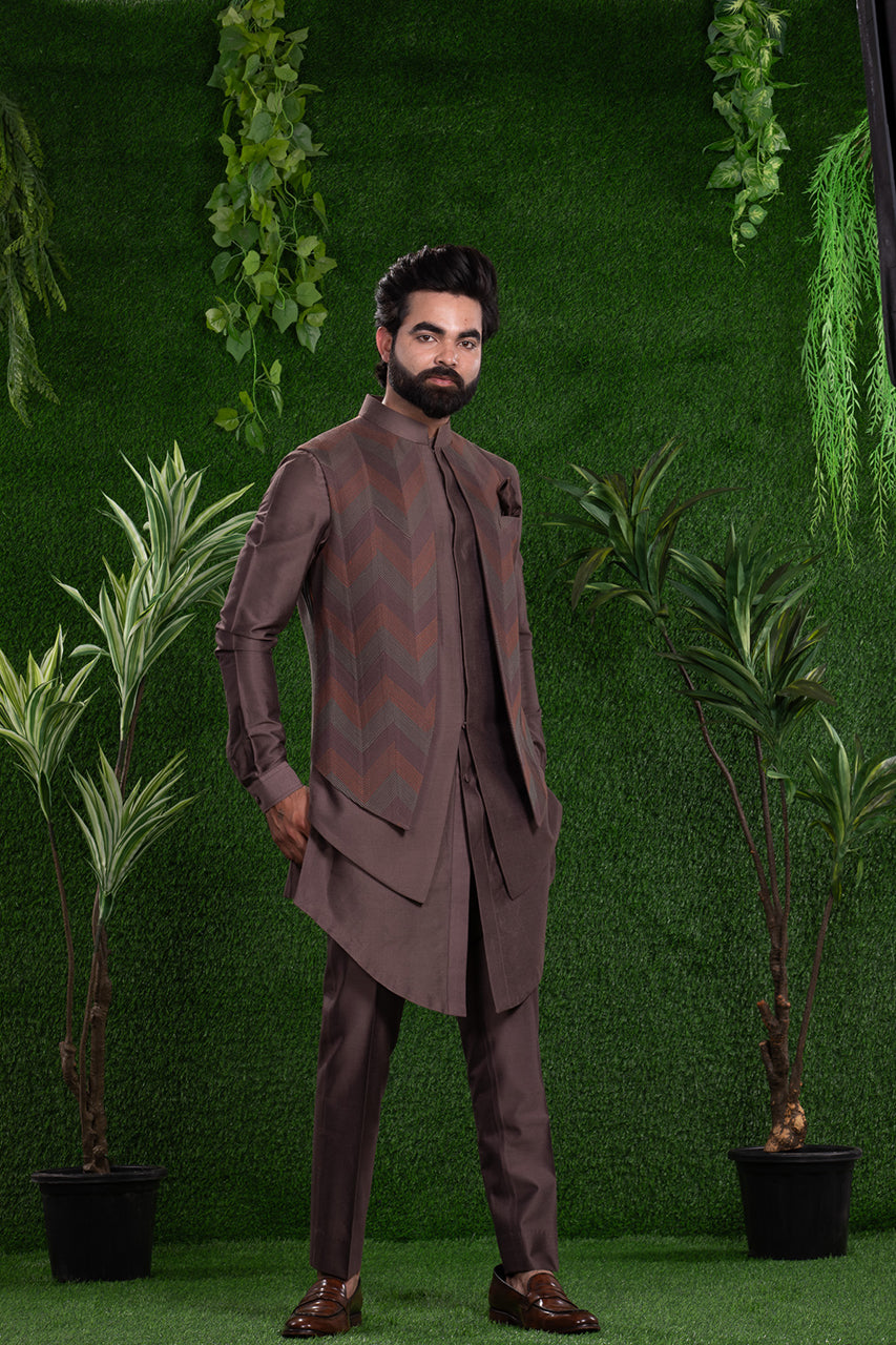 LONG JACKET WITH KURTA