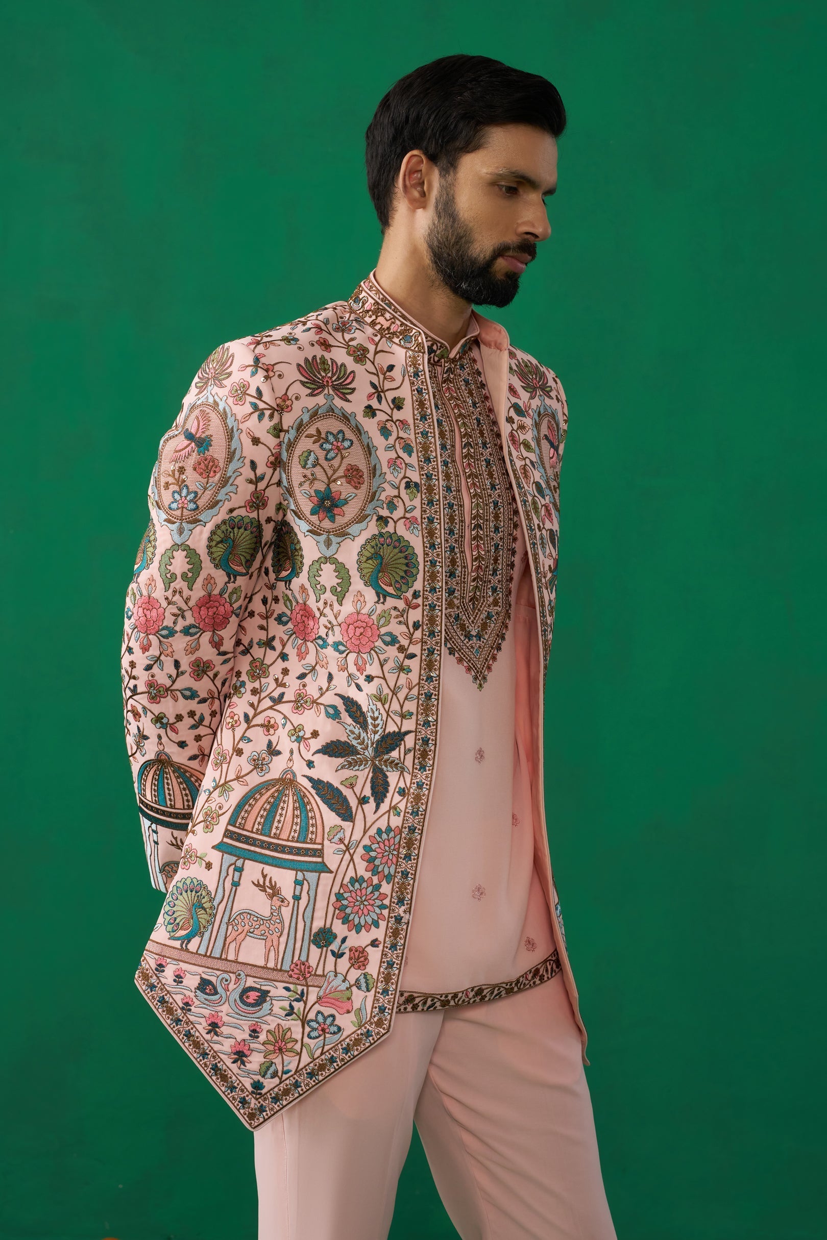ANKIT CHOPRA IN FOUNTAIN PINK JODHPURI SET