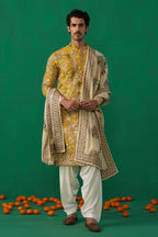 TANMAY BHATT IN PHOOLPANKH HALDI KURTA SET