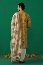 DHAARMIK SAMANI IN PHOOLPANKH HALDI KURTA SET