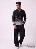 The Noir Ombré Zip-Shirt