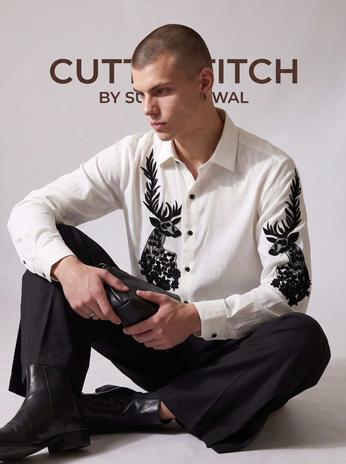 The Midnight Stag Ivory Shir